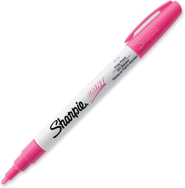 Sharpie Oil-Based Paint Marker - Fine Point, Pink, 1 Count for Rock Painting