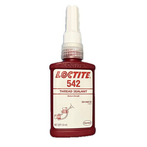 Loctite 542 Liquid Thread Sealant, 50 mL Bottle, Brown.