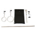 Laboratory Stands Support, 16" Lab Stand with Cast Iron Base, Ring Stand with Burette Clamp and Flask Ring Clamps