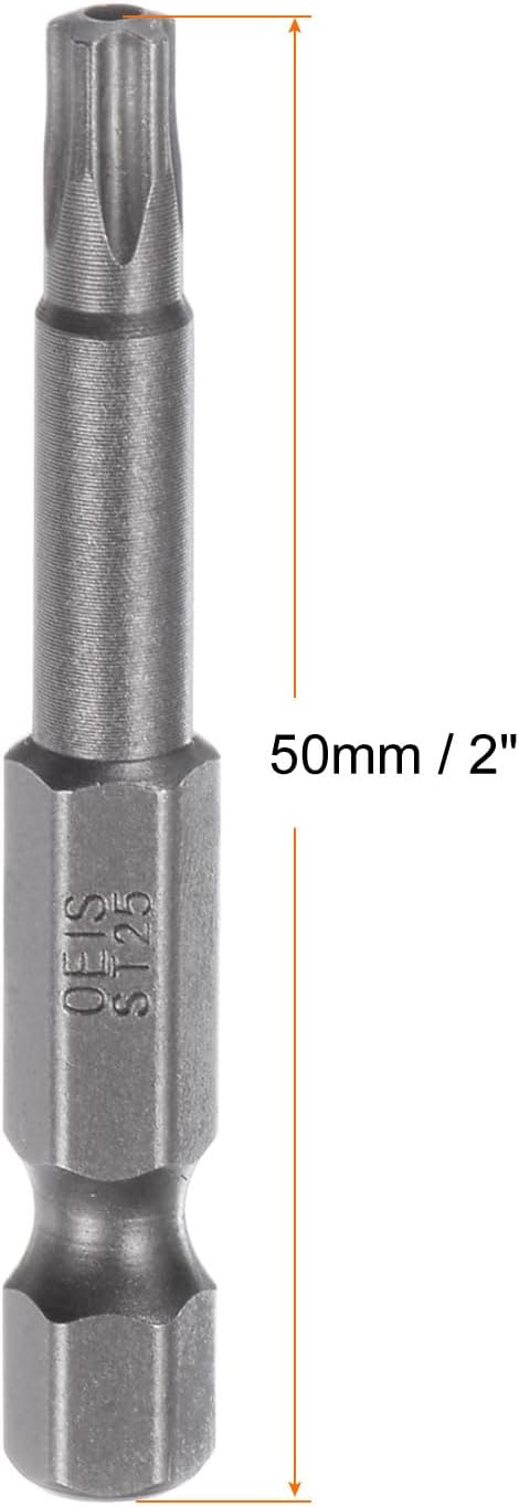 10pcs TS25 Star 5 Point Screwdriver Bit 1/4" Hex Shank 2" Length Magnetic Security Torx Head Screw Driver Power Tool by HARFINGTON