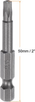 10pcs TS25 Star 5 Point Screwdriver Bit 1/4" Hex Shank 2" Length Magnetic Security Torx Head Screw Driver Power Tool by HARFINGTON
