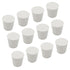 12 Pack Size 5# Solid Rubber Stoppers, Tapered Lab Seal Tube Stopper Plug, 29x22x28mm (White)