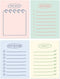 Monolike Memopad Sketch Planning Ver.2, 4 Packs, 100 Sheets Each, Total 400 Sheets, Note Pads