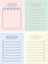 Monolike Memopad Sketch Planning Ver.2, 4 Packs, 100 Sheets Each, Total 400 Sheets, Note Pads