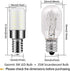E12 LED Bulb 3W T6 E12 Candelabra Base C7 Bulb Warm White 3000K 120V 25W Incandescent Replacement for Chandeliers, Christmas Lighting, Ceiling Fan, Dryer Drum, Refrigerator, Night Light (6-Pack) by Gaormii