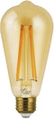 Euri Lighting VST19-3020ea Dimmable LED ST19 Filament Bulb, 5.5W (60W Equivalent), Warm White 2200K, E26, 120V