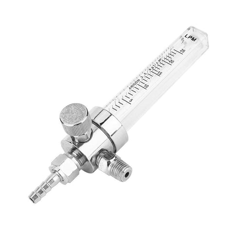 Gas Flow Meter, WL-12 Tube Type Copper Chrome Plated Air Gas Flowmeter, NPT 1/4 Inlet Thread
