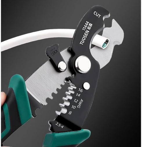 Zsling 8 Inch Wire Strippers Crimpers Cutter Pliers, Multi-Function Hand Tool for Cable Cutting