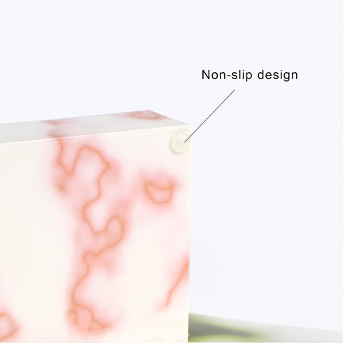 Marble Pink Sticky Note Holder, Acrylic Notepad Dispenser, Desk Organizer for Office Supplies