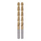 HARFINGTON 2pcs Twist Drill Bits - 5.8mm Titanium Coated HSS-E M42 High Speed Steel for Stainless Steel