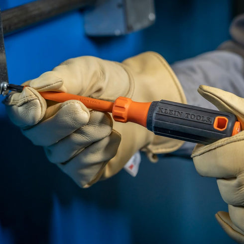 Klein Tools 6834INS Insulated Screwdriver, 1000V #2 Phillips Tip with 4-Inch Shank, Cushion-Grip Handle