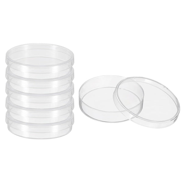 PATIKIL 55mm Plastic Petri Dishes with Lid, Clear Petri Plates for Lab Science Experiment