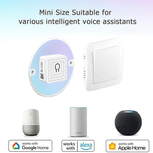 Matter Smart Switch 16A Mini WiFi Relay Module,DIY Wireless Light Switch Voice Control with Timer&Schedule for Home Automation,Work with Ewelink,Homekit,Alexa,Google Home,SmartThings,CSA Certified