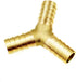 Joywayus 5Pcs 3/8" ID Hose Barb Shaped Y 3 Way Union Fitting, Brass Water/Fuel/Air Intersection/Split