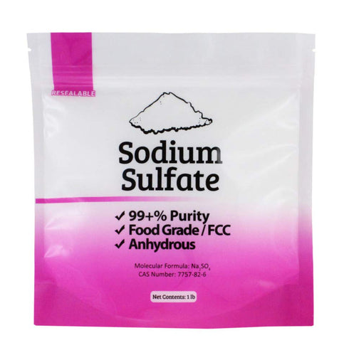 Duda Energy 1 lb Sodium Sulfate, Food Grade FCC Anhydrous, Naturally Mined 99+% Purity