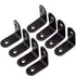 8 Pack 0.8'' Corner Bracket Shelf Bracket,Heavy Duty Black Stainless Steel L Corner Brace,Right Joint Angle Brackets