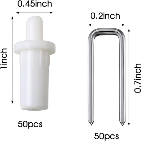 100pcs Plantation Shutter Repair Tool Spring Loaded Shutter Pins and Tilt Rod Louvers Staples for Windows