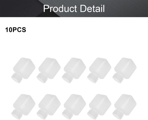 Othmro 10pcs 40ml/1.4oz Plastic Lab Chemical Reagent Bottles, 16mmx60mm(IDxH) Square Wide Mouth Liquid/Solid Sample