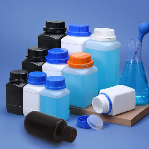 Othmro 2Pcs 34oz Plastic Container Lab Chemical Reagent Bottles with Anti-theft Cap