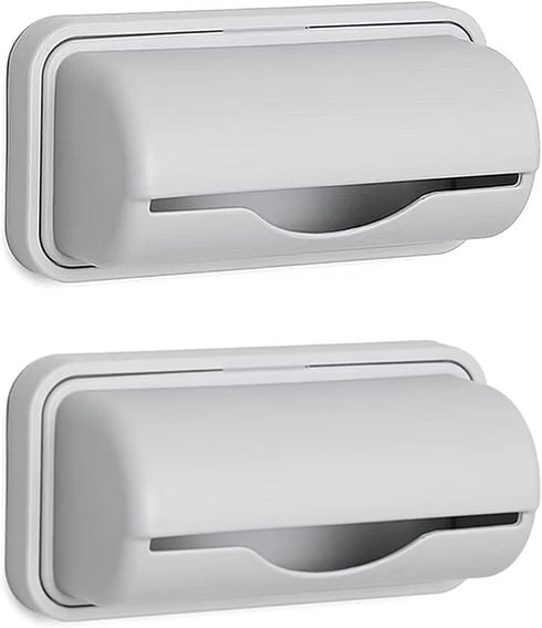 AqusilAir Wall-Mounted Trash Bag Dispenser for Small Garbage Bags Adhesive PVC Storage Box