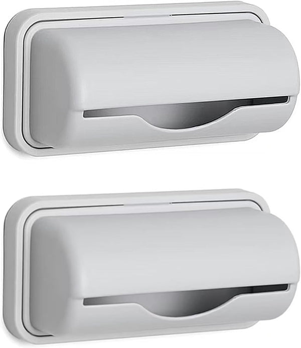 AqusilAir Wall-Mounted Trash Bag Dispenser for Small Garbage Bags Adhesive PVC Storage Box