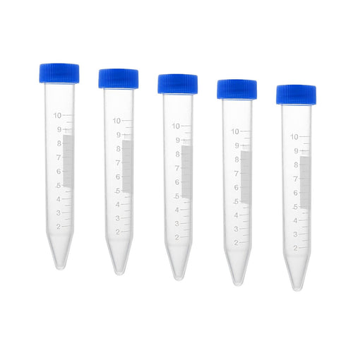 YOKIVE Pack of 10 Plastic Centrifuge Tube, Laboratory Tube with Conical Bottom, Great for Molecular Biology, Blue, 10ml