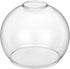 Thick Clear Glass Globe Lampshade, 1.89" Fitter Replacement Shade for Wall Sconces,