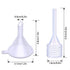 20 Pack Mini Clear Plastic Funnels with 2 Pcs Mini Pipette and Spoon for Filling Small Bottles or Containers