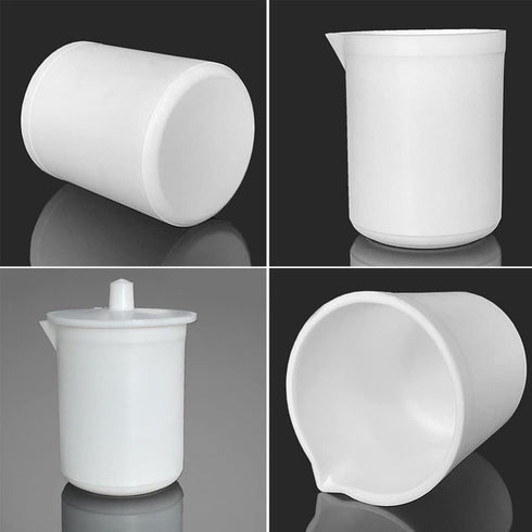 Plastic Graduated Beaker Lab Beaker, 250ML Measuring Liquid Container with Handle and Spout