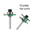 Pro Tongue and Groove Router Bit Set, 2 Pieces 1/4 Inch Shank Router Bit Set, 3 Teeth Adjustable T Shape Wood Milling