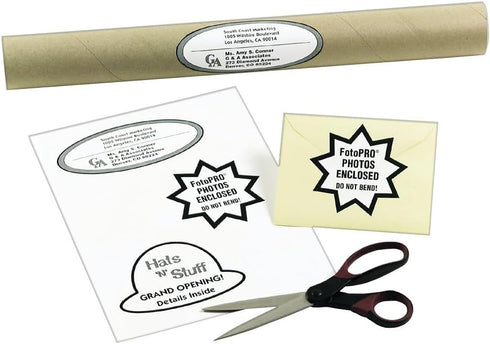 Avery Full-Sheet Shipping Labels, 8.5" x 11", White, 25 Blank Customizable Stickers for Mailing, Shipping, Organizing