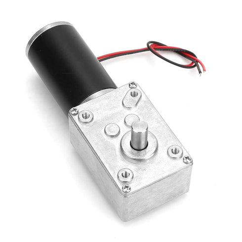 FTVOGUE 24V 10rpm Worm Gear Motor, Speed Reduce Electric Motor for DIY Robot Rotating Table