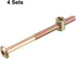 uxcell M6x85mm Furniture Bolt Nut Set with Hex Socket Screw, 48mm Thread Length, Barrel Nuts for Beds, Headboards,