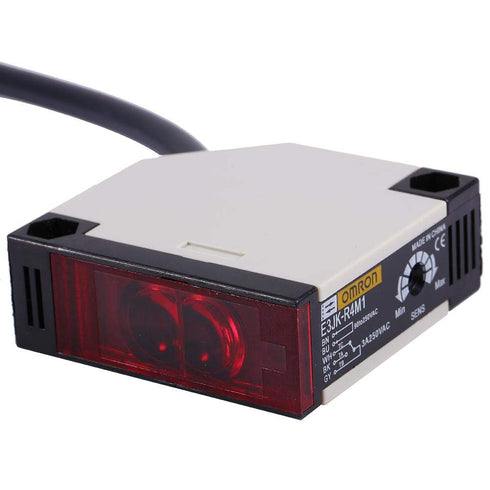 AC 90-250VAC Photoelectric Switch Sensor E3JK-R4M1, Reflective Proximity Switch with 1.5M Cable