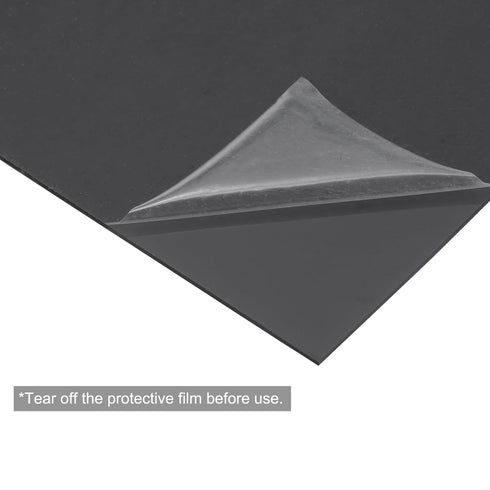 MECCANIXITY Black ABS Plastic Sheet 10 x 6 x 0.02 Inch for Building Model, DIY Crafts, Panel, Pack of 2 Pcs