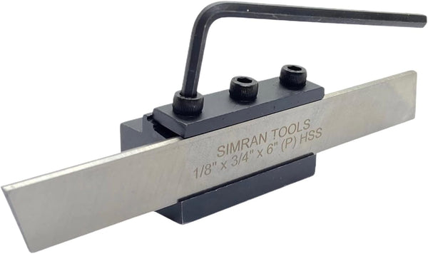 Lathe Clamp Type Parting Cut Off Tool Holder, 12mm Shank with HSS Blade 3/4"
