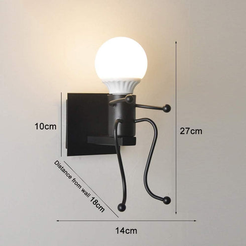 Mengjay E26 Modern Retro Creative Wall Lamp Nordic Modern Wall Lighting Fixtures LED Living Room Bedroom Bedside