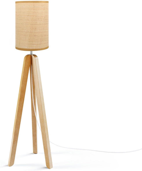 Generic 8.1 5.5 Lamps(E27/E14 Rattan Lamp Shade:Small Rattan Woven Cylinder Lamp Shade Boho Lamp Shades Height