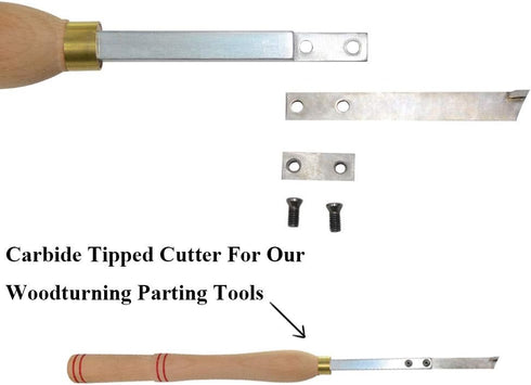 Carbide Tipped Wood Turning Replacement Blades - Knives Cutter for Parting Tool and Grooving Lathe Tool 100x12.2x3mm