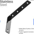 8 Pack 5" 3" LuckIn Shelf Bracket, x L Brackets for Shelves, Heavy Duty Stainless Steel Angle Bracket Corner Brace