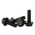 M6 x 20mm Flanged Hex Head Bolts, Full Thread Alloy Steel Screws, Black Oxide Finish, Quantity 25