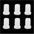 10pcs 1/2 Inch Pex Barb Plug End Cap Pipe Crimp Fitting, White