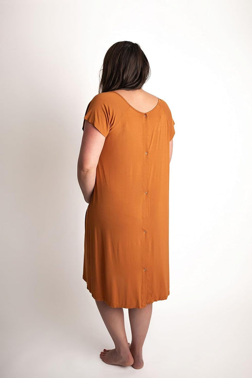 Three Little Tots Plus Size Maternity Hospital Gown - Labor & Delivery Nightgown