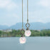 Pack 2 MY MIRONEY Crystal Prism Ball Ceiling Fan Pull Chains Vintage Extender Light Pull Chain Clear Crystal Pendant