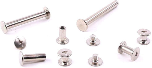 Hilitchi 240-Pcs(120 Pair) M5 Phillips Chicago Binding Screws Assortment Kit for Scrapbook Photo Albums