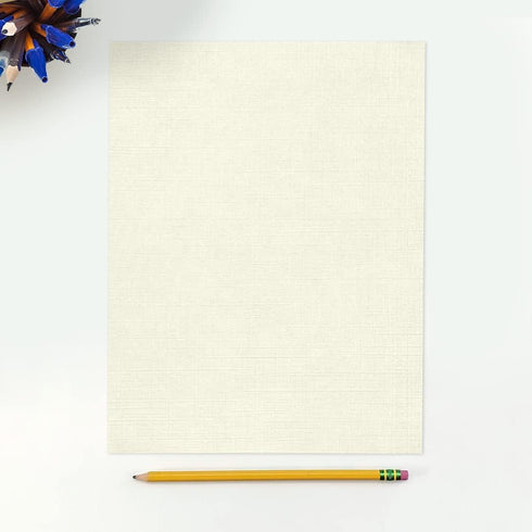 LUXPaper 8.5" x 11" Classic Linen Paper | Letter Size | 70lb. Text | Natural White | 50 Qty