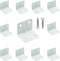 Zorveiio 1 x 1(L x W) White Right Angle Bracket L Brackets, Metal
