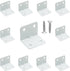 Zorveiio 1 x 1(L x W) White Right Angle Bracket L Brackets, Metal