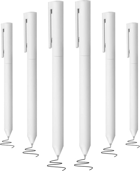 BAYTORY 6Pcs Gel Ink Pens, Quick Dry Ink Fine Point Black 0.5mm for School Supplies Journaling Notetaking Stationery