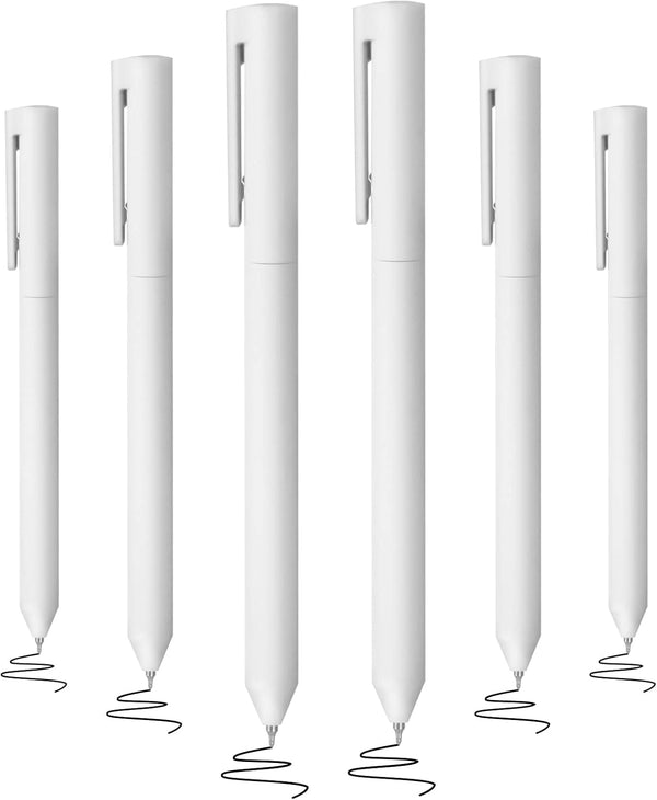 BAYTORY 6Pcs Gel Ink Pens, Quick Dry Ink Fine Point Black 0.5mm for School Supplies Journaling Notetaking Stationery